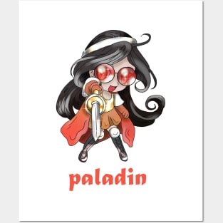 chibi paladin girl Posters and Art